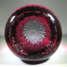 20th Century Val St Lambert Art Glass Paperweight Fancy Faceted Amethyst Flash Overlay
