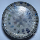 Extremely Rare Antique Islington Glass Art Paperweight Complex Millefiori Chequer with White Latticino