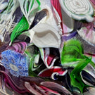 Cape Cod Glassworks Millefiori & Ribbon Twists End-of-Day Scramble Glass Art Paperweight