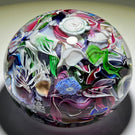 Cape Cod Glassworks Millefiori & Ribbon Twists End-of-Day Scramble Glass Art Paperweight