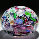 Cape Cod Glassworks Millefiori & Ribbon Twists End-of-Day Scramble Glass Art Paperweight