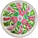 Tomasz Gondek 2020 Glass Art Paperweight Pink and Green Aventurine Millefiori Crown