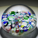 John Deacons 2018 Large Glass Art Paperweight Complex Millefiori End-of-Day Scramble