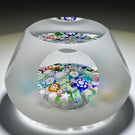 John Deacons 2018 Large Faceted Glass Art Paperweight Complex Millefiori End-of-Day Scramble