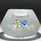 John Deacons 2018 Large Faceted Glass Art Paperweight Complex Millefiori End-of-Day Scramble