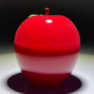 Chris Sherwin Commemorative 2015 PCA Convention Table Favor Glass Art Red Apple Paperweight