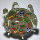 Early Chinese Concentric Complex Millefiori with Applied Surface Decoration Glass Art Paperweight