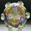 Early Chinese Concentric Complex Millefiori with Applied Surface Decoration Glass Art Paperweight