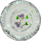 Limited Edition Caithness Whitefriars Glass Art Paperweight "Butterfly Duet" Millefiori Butterflies with Flamework Foliage