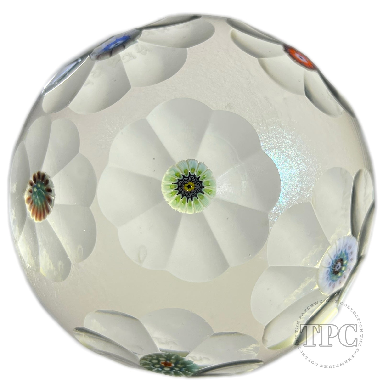 Orient & Flume 1983 Surface Decorated & Cut Floral Design with Embedded Millefiori