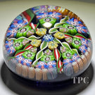 Perthshire Paperweights 1988 PP63 Paneled Complex Millefiori Glass Art Paperweight