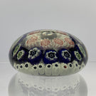 Unknown Antique Art Glass Paperweight With Concentric Millefiori On Clear Ground