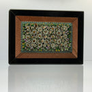 Antique Italian Floral Micro Mosaic Plaque with Aventurine Boarder