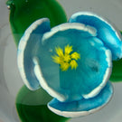 Signed Charles Kaziun Jr. Footed Blue Crocus Crimp Flower
