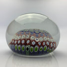 Very Rare Signed Antique Saint-Louis Art Glass Paperweight Close Concentric Millefiori with Dancing Devil Silhouette