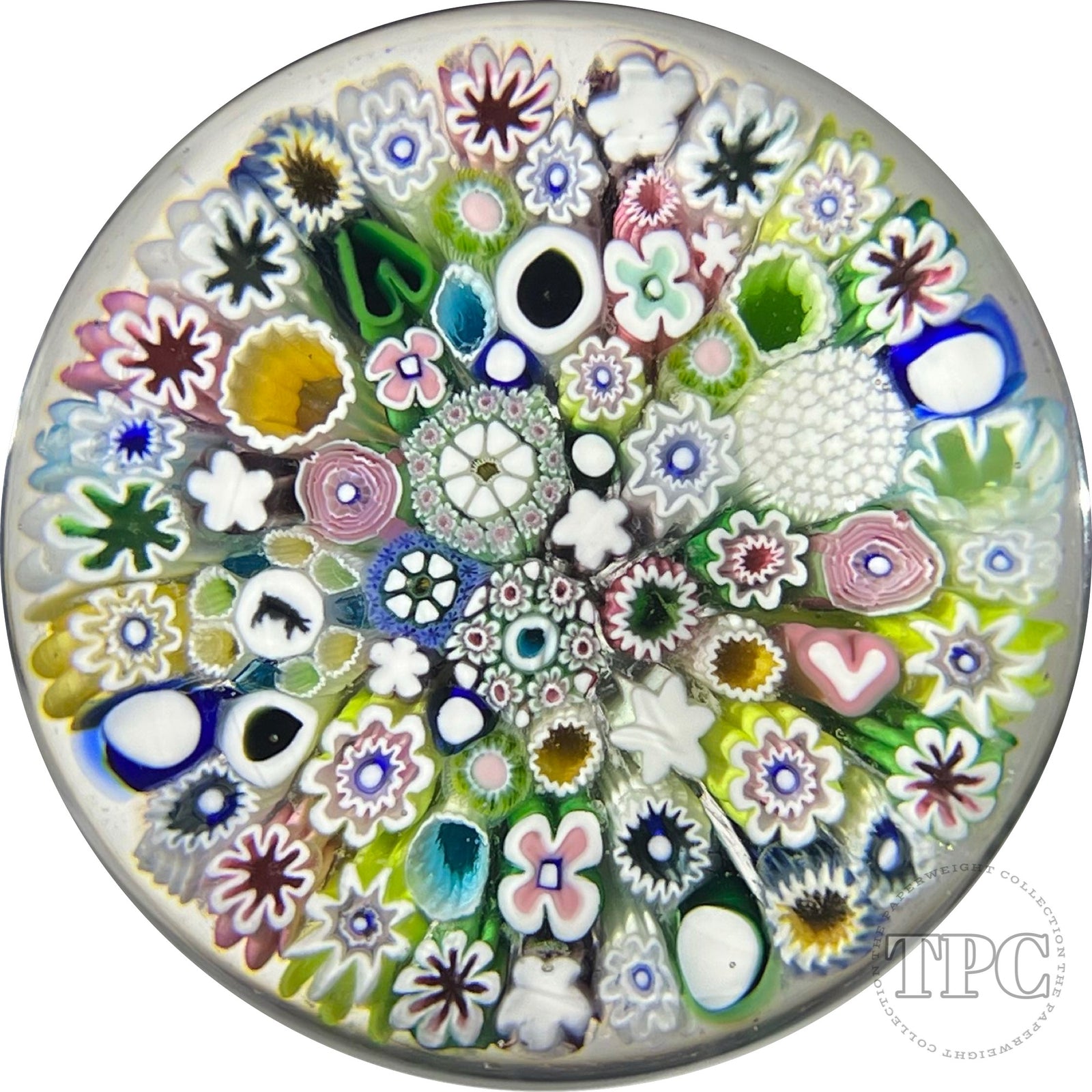 Damon MacNaught 2022 Glass Art Paperweight Complex Closepack Millefiori