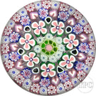 Damon MacNaught 2022 Glass Art Paperweight Complex Concentric Millefiori with Hearts in Staves