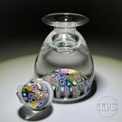 Damon MacNaught 2022 Glass Art Paperweight Bottle with Complex Closepack Millefiori