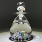 Damon MacNaught 2022 Glass Art Paperweight Bottle with Complex Closepack Millefiori