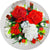 Super Magnum Rick Ayotte Double Sided Glass Art Paperweight Flamework Red & White Rose Bouquet "American Beauty"