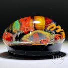 Christina Callahan Glass Art Paperweight Detailed Murrine Woman with Red Hair in Blue with Roses