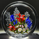 Cathy Richardson 2022 Glass Art Paperweight Flamework & Engraved Colorado Wildflowers