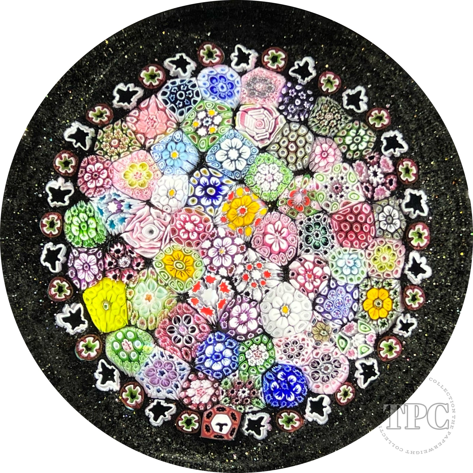 Tomasz Gondek 2022 Glass Art Paperweight Closepack Complex Millefiori Plaque