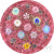 Tomasz Gondek 2022 Glass Art Paperweight Plaque Scattered Complex Millefiori on Red Coral Ground