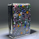 Tomasz Gondek 2022 Glass Art Paperweight Faceted Rectangular Plaque Millefiori & Filigree Scramble