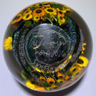 Shawn Messenger 2016 Sunflowers & Dichroic Core Millefiori Paperweight