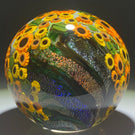 Shawn Messenger 2016 Sunflowers & Dichroic Core Millefiori Paperweight