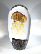 Richard Satava Art Glass Sculpture Giant Lampwork Double Moon Jellyfish