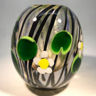 Signed Mark Cantor Lundberg Studios Art Glass Floral Paperweight Vase