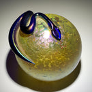 Steven Correia Iridescent Surface Decorated Snake Draped Over Gold Orb