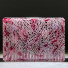 Tomasz Gondek 2022 Glass Art Paperweight Complex Spaced Millefiori Set over Parallel Laid Pink & White Latticinio