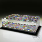 Tomasz Gondek 2022 Glass Art Paperweight Faceted Rectangular Closepack Complex Millefiori Plaque