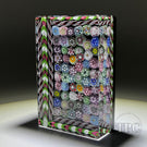 Tomasz Gondek 2022 Glass Art Paperweight Faceted Rectangular Closepack Complex Millefiori Plaque