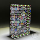 Tomasz Gondek 2022 Glass Art Paperweight Faceted Rectangular Closepack Complex Millefiori Plaque