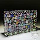 Tomasz Gondek 2022 Glass Art Paperweight Faceted Rectangular Closepack Complex Millefiori Plaque