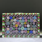 Tomasz Gondek 2022 Glass Art Paperweight Faceted Rectangular Closepack Complex Millefiori Plaque