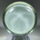 Early Chinese White Ground Art Glass Paperweight Junk Ships & Forest