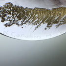 Contemporary French Art Glass Paperweight Hand Engraved Unicorn