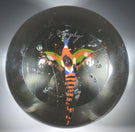 Vintage John Murphy Art Glass Paperweight Detailed Frit Pheasant w/ Control Bubbles