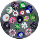 Antique Clichy Art Glass Paperweight Open Concentric Complex Millefiori w/ Rose Cane