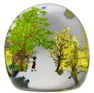 Contemporary Alison Ruzsa Art Glass Paperweight Encapsulated Hand Painted" Yellow, Yellow"