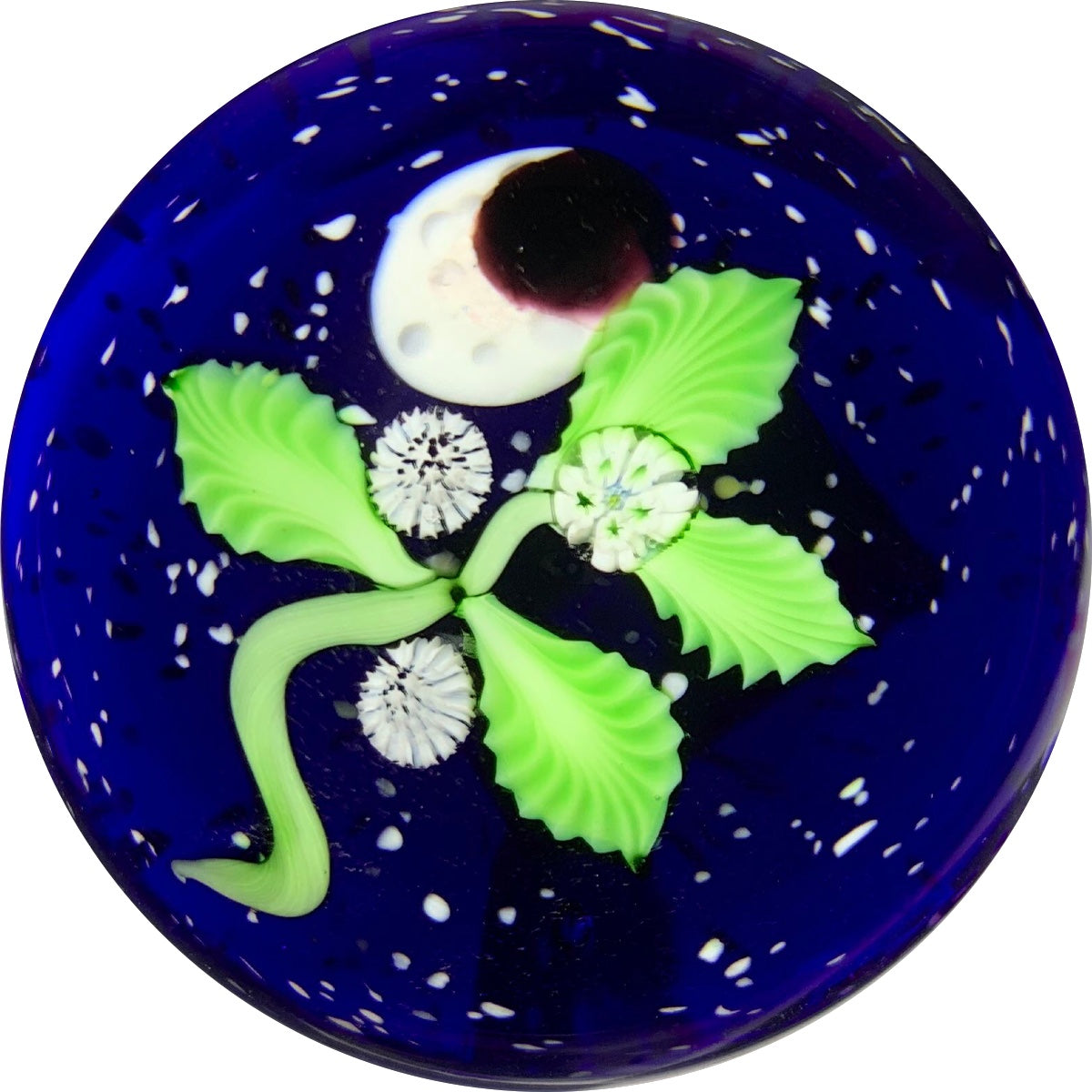 Chris Sherwin 2019 Midnight Bouquet on Translucent Blue Ground with Stars & Moon