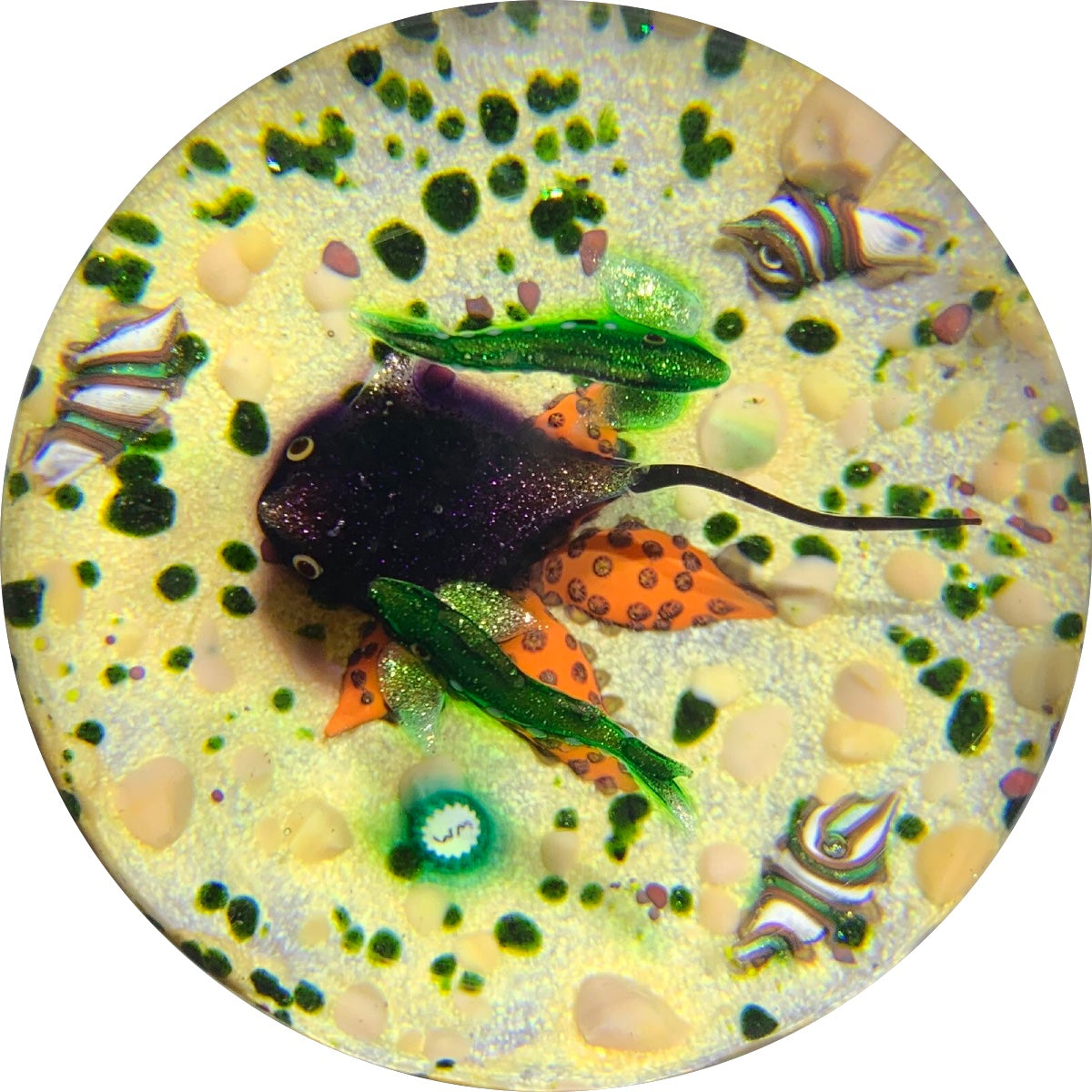 William Manson 2006 Compound Lampwork Fish with Skate, Unique 1/1