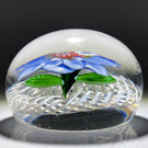 Antique Boston & Sandwich B&S Lampwork Weedflower with Aventurine Highlights over White Filigree Basket