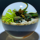 Cathy Richardson 2011 Miniature Flamework Turtles and Foliage