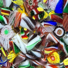 Magnum 1920s Chinese Colorful Complex Millefiori & Ribbon Twists End-of-Day Scramble